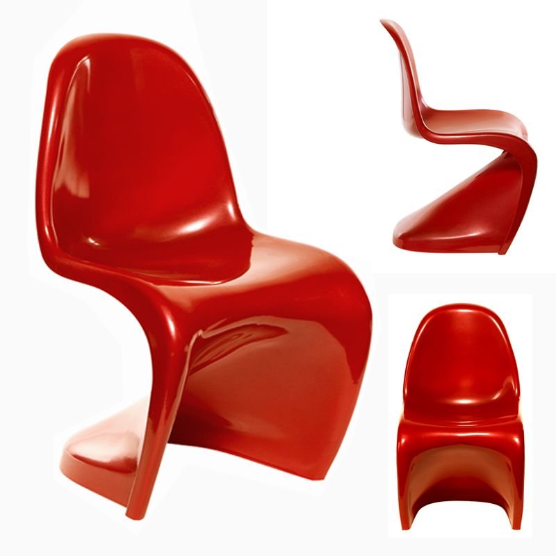 chaise contemporaine rouge