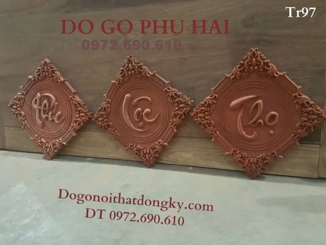 Tranh khac go phuc loc tho, Quà Mừng, Quà Biếu Ý Nghĩa,Tranh Khắc Gỗ Phúc Lộc Thọ