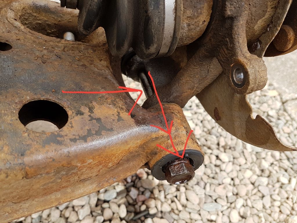 Stuck upright bolt