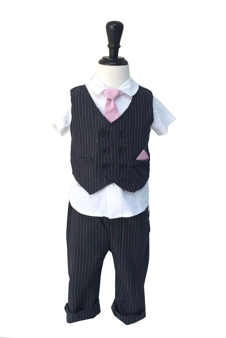 Toddlers Boy Formal Pageant Suit, Shirt Pants Waistcoat All in a Set