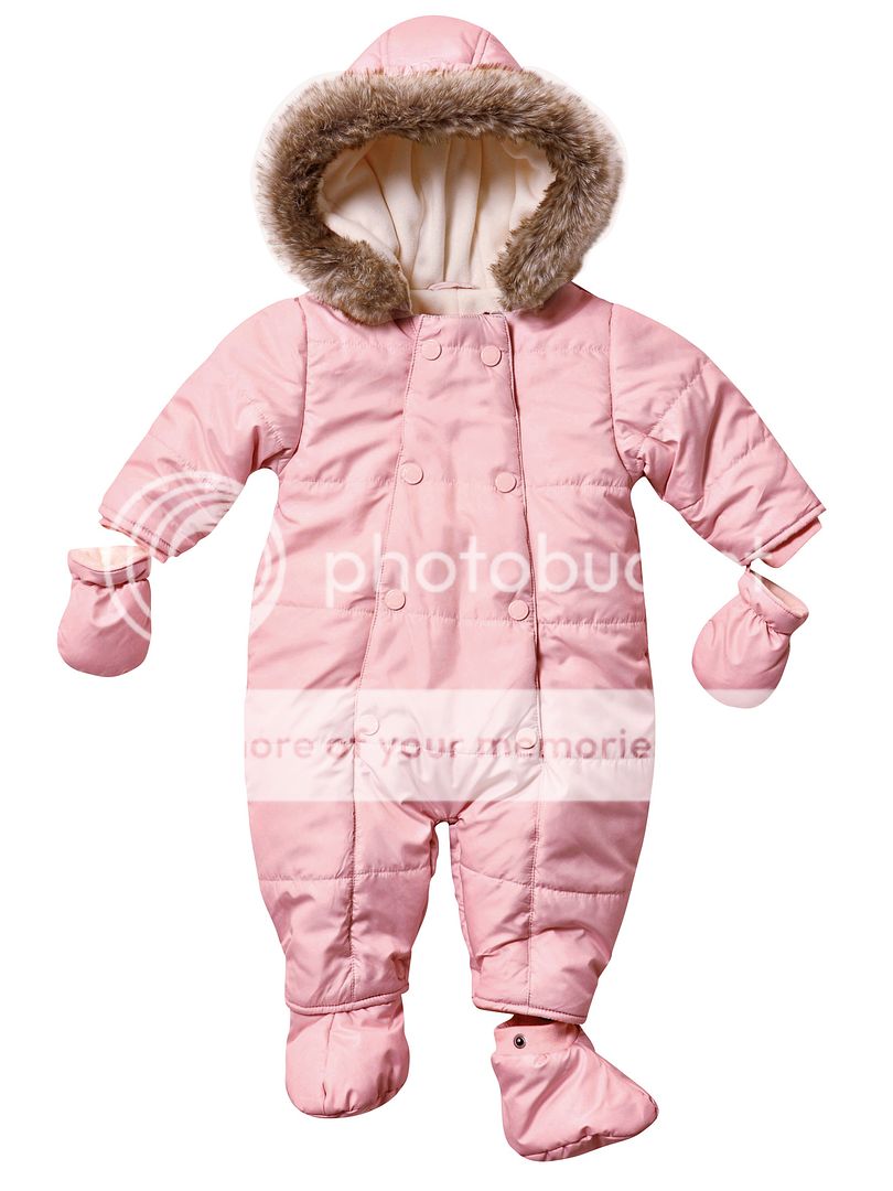 Baby Girl Clothes Boy Snowsuit Gloves Socks Pure White Pink Newborn 12M