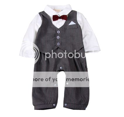 Baby Boy Suit Clothes Christmas Gift Formal Tuxedo Christening Weddig Party S