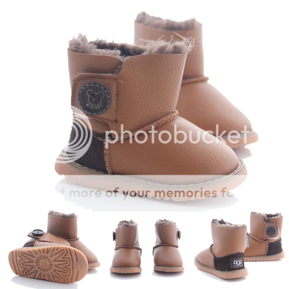 Baby Boy Girl Kids Shoes 3M 6yr Snow Boots Warm 4 Winter Fur UK2 11 EU18 30