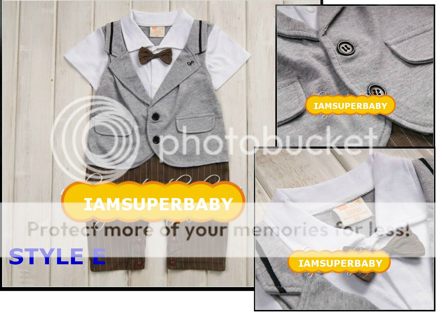 Baby Boy Suit, Wedding Christening Pageant Formal Outfit Bodysuit ...