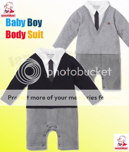 0 21M Baby Boy Smart Tuxedo Bodysuit Romper Shirt Pullover Pants Tie
