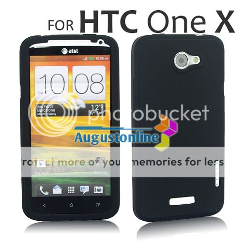 Black New Silicone Soft Skin Case Cover For HTC One X S720e  